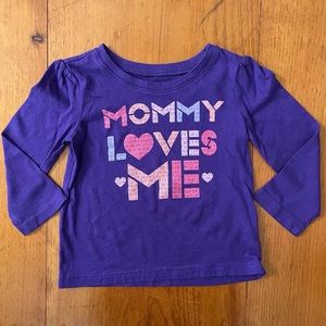 New Purple Long Sleeve Graphic Tee Mommy Loves Me